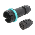 Conector de putere, submersibil, mama, 8 fire, 10A, 400VAC, IP68, THB.405.C8A, TECHNO