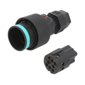 Conector de putere, submersibil, tata, 8 fire, 10A, 400VAC, IP68, THB.405.D8A, TECHNO