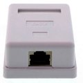 Priza UTP, RJ45, simpla, aparenta, ecranat, CAT6,  alba, LANBOX-SM-F6