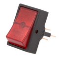 Intrerupator basculant, OFF-ON, 30A, 12VDC, 3 pini, montare panou, SPST, rosu, orificiu montare Ø12mm, R13-207B-01-BR, SCI