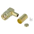 Conector SMA, mama, tip reverse, unghi 90, pentru 3C2V, RG58, RG141, SMA-011RP-K