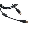 Cablu USB A mufa, USB B mufa, cu ferita, nichelat, 5m, negru, CU201-B-050-PB-F