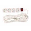Prelungitor 4 cai, cu intrerupator, 5m, 3x1.5mm2, 16A, 3500W, EXTS-4S5M-SW/02