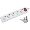Prelungitor 5 cai, cu intrerupator, 5m, 3x1.5mm2, 16A, 3500W, EXTS-5S5M-SW