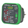 Tester electric, prize EU, retea, testare RCD, 230VAC, MP780683, MULTICOMP PRO