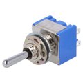Intrerupator basculant, ON-OFF-(ON), 6A/125VAC, 6 pini, DP3T,orificiu montare Ø6.2mm, MS-500I-B, MIYAMA