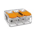 Conector rapid, 3 pini, 41A, 0.5- 6mm2, litat, solid, 221-613, WAGO