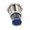 Buton antivandal, ON-(ON), albastru, 24V, IP67, SPDT, M16, orificiu montare Ø16mm, V16-11R-24B-S