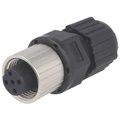 Conector M12, circular, 5 pini, mama, 4A, IP68, M12A-05BFFA-SL8001, AMPHENOL