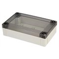 Cutie plastic, gri, capac fumuriu, 80x130x35mm, IP66, IP67, PC100/35LT, FIBOX
