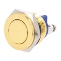 Buton antivandal, OFF-(ON), aurit, 2A/36VDC, IP65, SPST-NO, M16, orificiu montare Ø16mm, V16-10PF-G, ONPOW