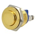 Buton antivandal, OFF-(ON), aurit, 2A/36VDC, IP65, SPST-NO, M16, orificiu montare Ø16mm, V16-10PH-G, ONPOW