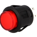 Intrerupator push bistabil, rosu, OFF-ON, SPTS-NO, 1.5A, 2 pini, 2 pini led, orificiu montare Ø16mm, R13523BL05BRL1