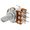 Potentiometru 100K, stereo, log, R16148-1B-2-A100K