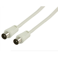 Cablu coaxial, mufa tata tv, mufa tata tv,  dublu ecranat, 10m, alb, VLSP40200W100