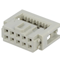 Conector cablu banda, IDC, mufa, mama, 10 pini, pas 1.27mm, 09185106803, HARTING