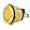 Buton antivandal, OFF-(ON), aurit, 2A/36VDC, IP65, SPST-NO, M16, orificiu montare Ø16mm, GQ16F-10/G, ONPOW