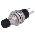 Push buton, rotund, negru, OFF-(ON), 1A, 250V, orificiu montare 7mm, PS10B2BK, NINIGI