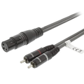Cablu audio, XLR, 3 pini, mama, 2 x jack 3.5mm, stereo, 3m, SWOP15220E30