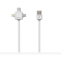 Cablu USB 2.0 A tata, USB-C, micro USB, Lightning, 2.4A, 1.5m, CABLE-USB/MC3-1.5