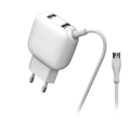 Alimentator usb, 2x USB-A, 2.1A, cablu micro USB, USB-WM32101WE