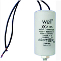 Condensator pornire motor, 16uF, 400V, fir, surub fixare, MOTCAP-16UF-WR