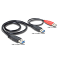 CABLU USB 3.0 TIP A TATA + USB TIP A TATA, LA , USB 3.0 TIP A TATA, 82908, DELOCK