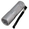 Lanterna cu 9 leduri, aluminiu, 3x9.2cm, PEL00003, PRO-ELEC