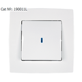 Comutator basculant, montaj ingropat, 10A, IP44, led alb, CITY-190011L
