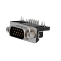 Conector mama, D-SUB, 15 pini, HD, pcb, 90 grade, DMR15F-HD