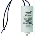 Condensator pornire motor, 6uF, 400V, papuc, fir, MOTCAP-6UF-WR