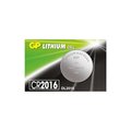 Baterie buton litiu, CR2016, BLISTER, 3V, Ø20X1,6mm, 90mAH, BAT-CR2016BL-GP, GP