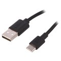 Cablu adaptor USB-C mufa, USB-A 2.0 mufa, 3m, USB-USBC-3.0-BK, GOOBAY