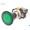 Comutator push, OFF-ON, 10A/14VDC, verde, Ilum LED, orificiu montare Ø14.2mm, A3-30L3B-01