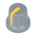 Buton plastic, potentiometru, 6mm, galben-gri, GMN-4SYL, SR PASSIVES