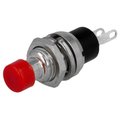 Intrerupator apasare, push, monostabil, OFF-(ON), rosu, orificiu motare 7mm, PS10B2RD, NINIGI
