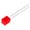 Led 5mm, rosu, dreptunghiular, 5x5mm,  difuz, 7-15mcd, plat, LL-553ID, LUCKYLIGHT