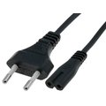Cablu alimentare, CEE 7/16 (C) mufa, IEC C7 mama, 2.5A, 5m, negru, CABLE-704-5