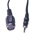 Cablu adaptor, jack 3.5mm, tata, mufa DIN 5pini, mama, stereo, 0.2m, CAB-938