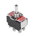 Comutator basculant, (ON)-OFF-(ON), fara mentinere, 10A, 6 pini, orificiu de montare 12.2mm, PRK0099