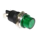 Lampa semnalizare panou, 12V,verde, orificiu montare 16mm, MULTICOMP