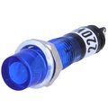 Lampa semnalizare neon FLUO, 230V, albastru, orificiu montaj 7.5mm, NI-2FBU