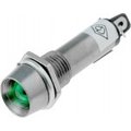 Lampa semnalizare led 8mm concav 12V verde IND8-12G-B