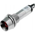 Lampa semnalizare 24V, led 8mm, concav, rosu, ORIFICIU MONTARE 8.2MM, IND8-24R-B