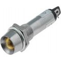 Lampa semnalizare 24V, LED 8mm, concav, galben, IND8-24Y-B