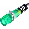 Lampa panou, neon verde, 230VAC, 7,5x32.8mm, orificiu de montaj 7,5 mm, NI-2GN