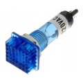 Lampa neon albastru, 230VAC, 12x16mm, albastru, orificiu de montaj 10mm, NSL-BL