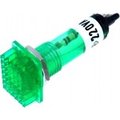 Lampa neon verde, 230VAC, 12x16mm, orificiu de montaj 10mm, NSL-G