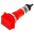 Lampa neon rosu, 230VAc, 12x16mm, orificiu de montaj 10mm, NSL-R
