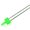LED 2mm, verde, plan, 3-10mcd, L-13GD